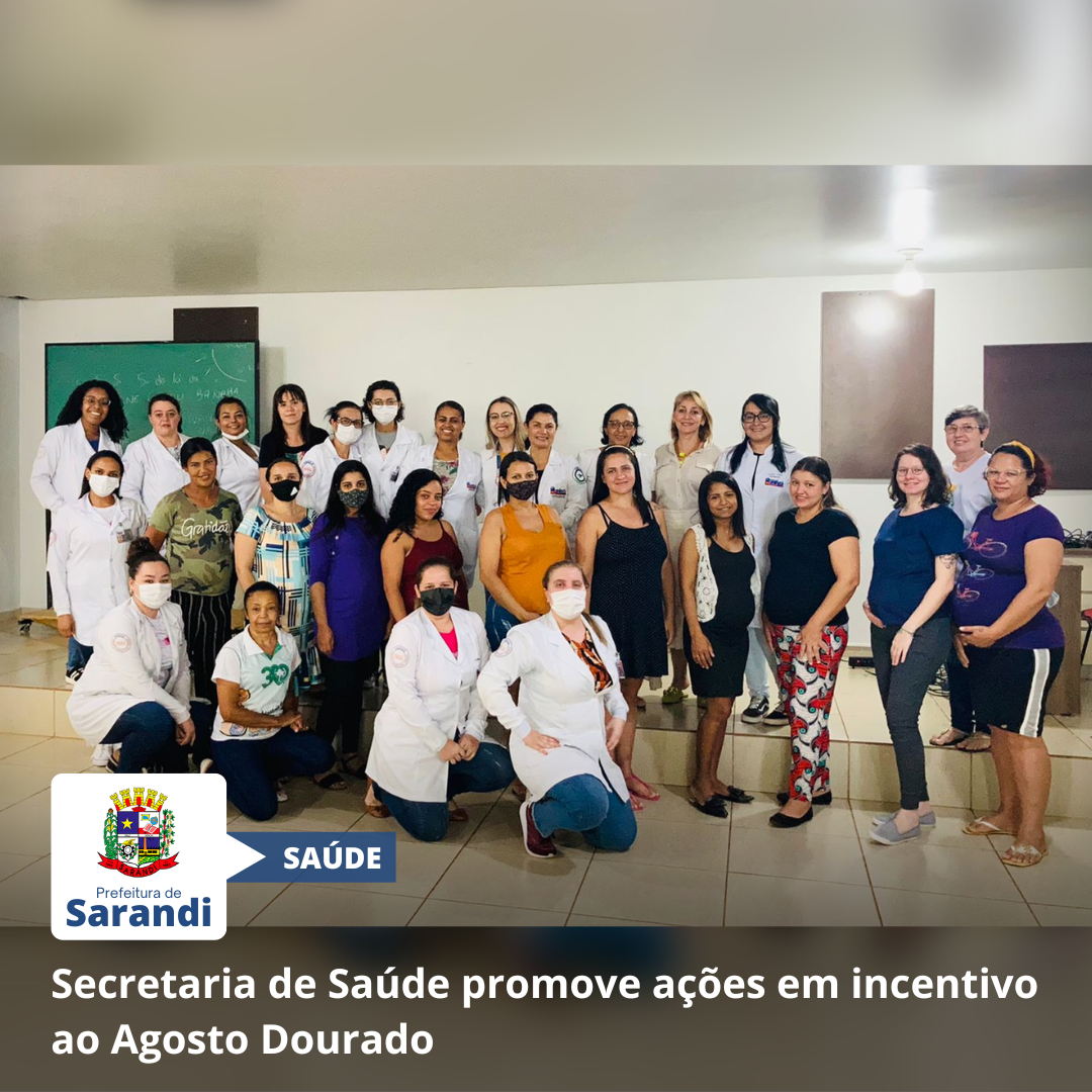 Secretaria de Saúde promove ações em incentivo ao Agosto Dourado